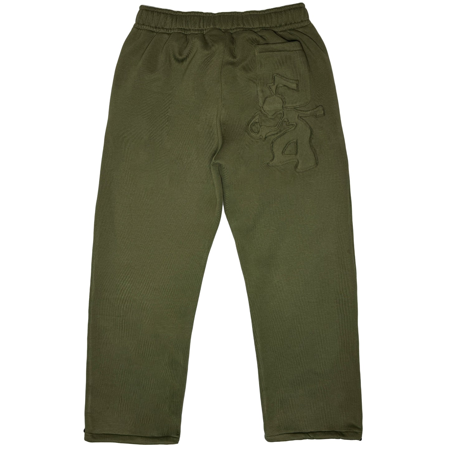 Olive patch logo joggers