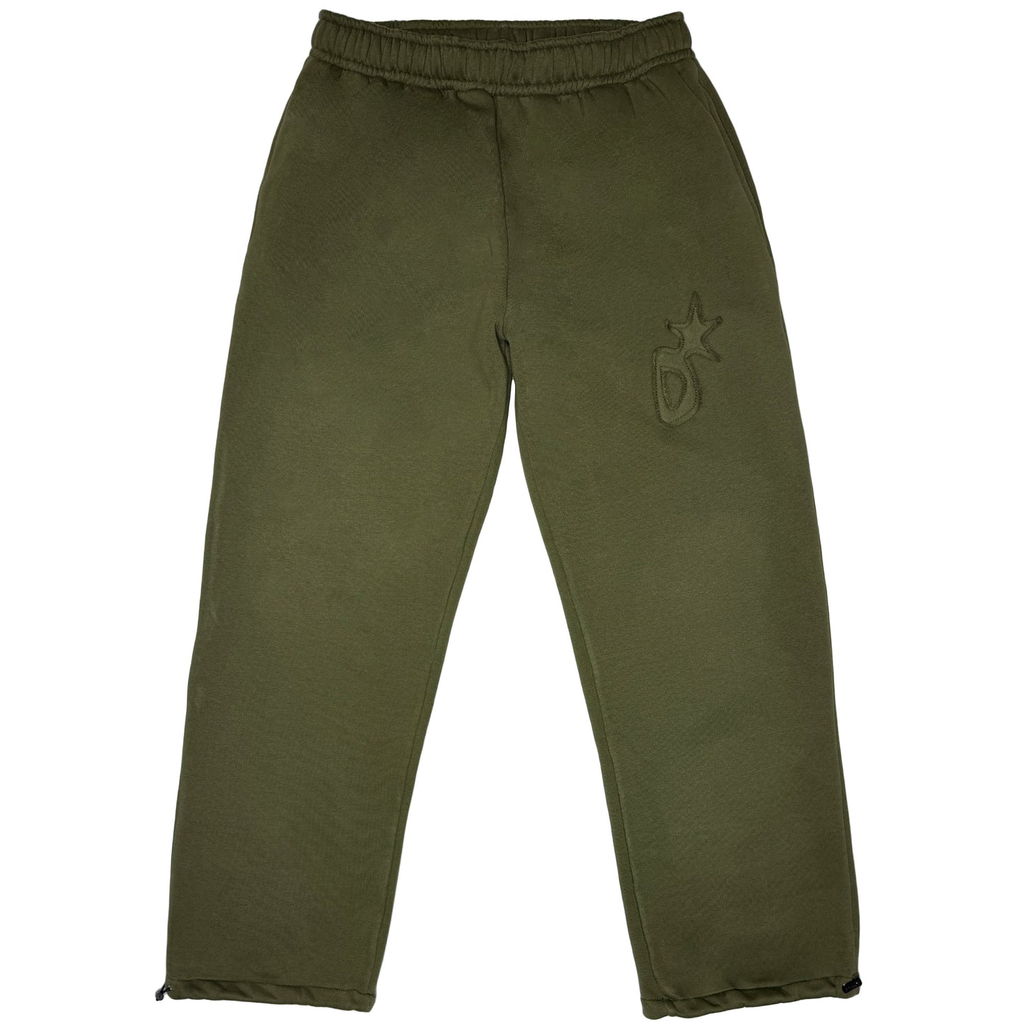 Olive patch logo joggers