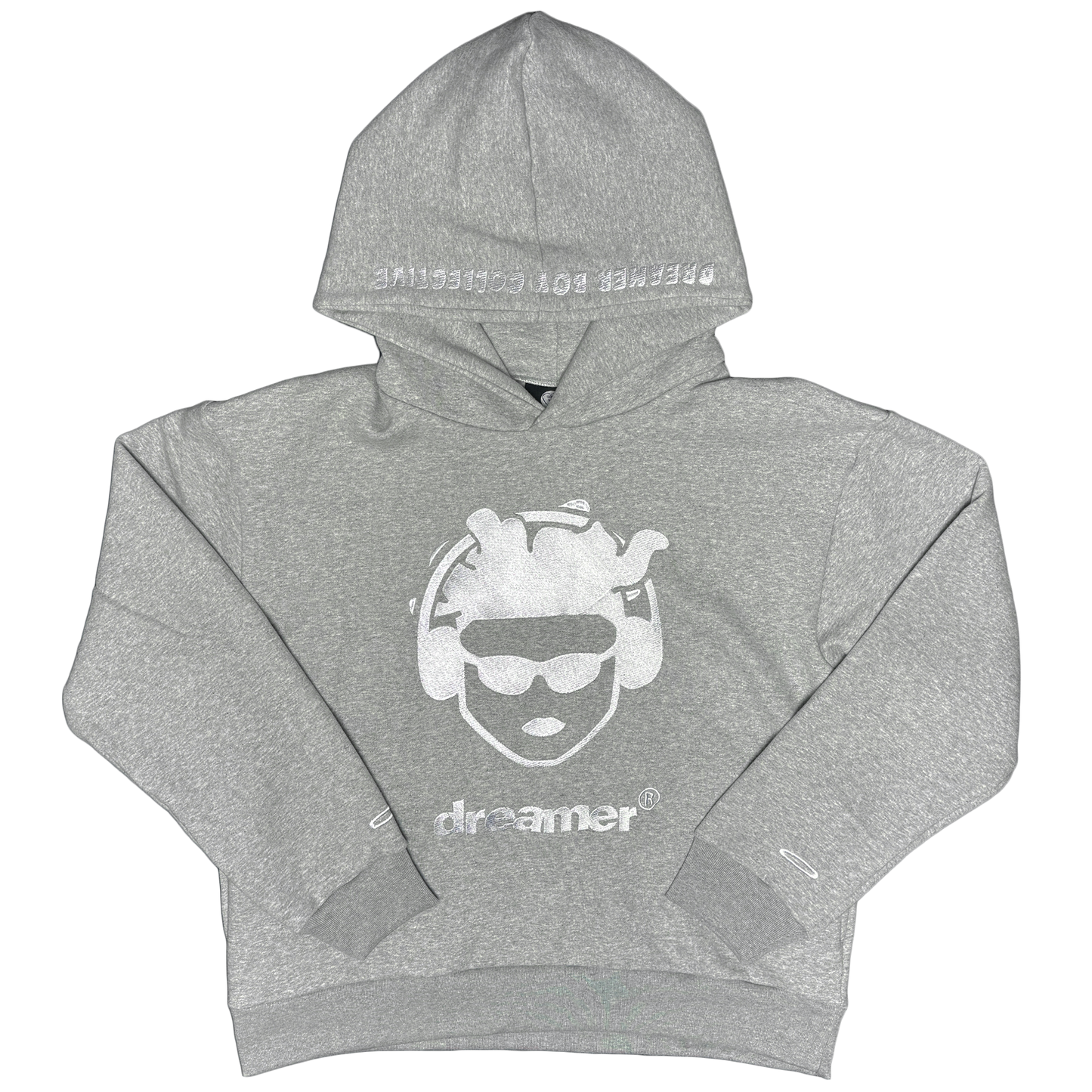 Afro man hoodie grey
