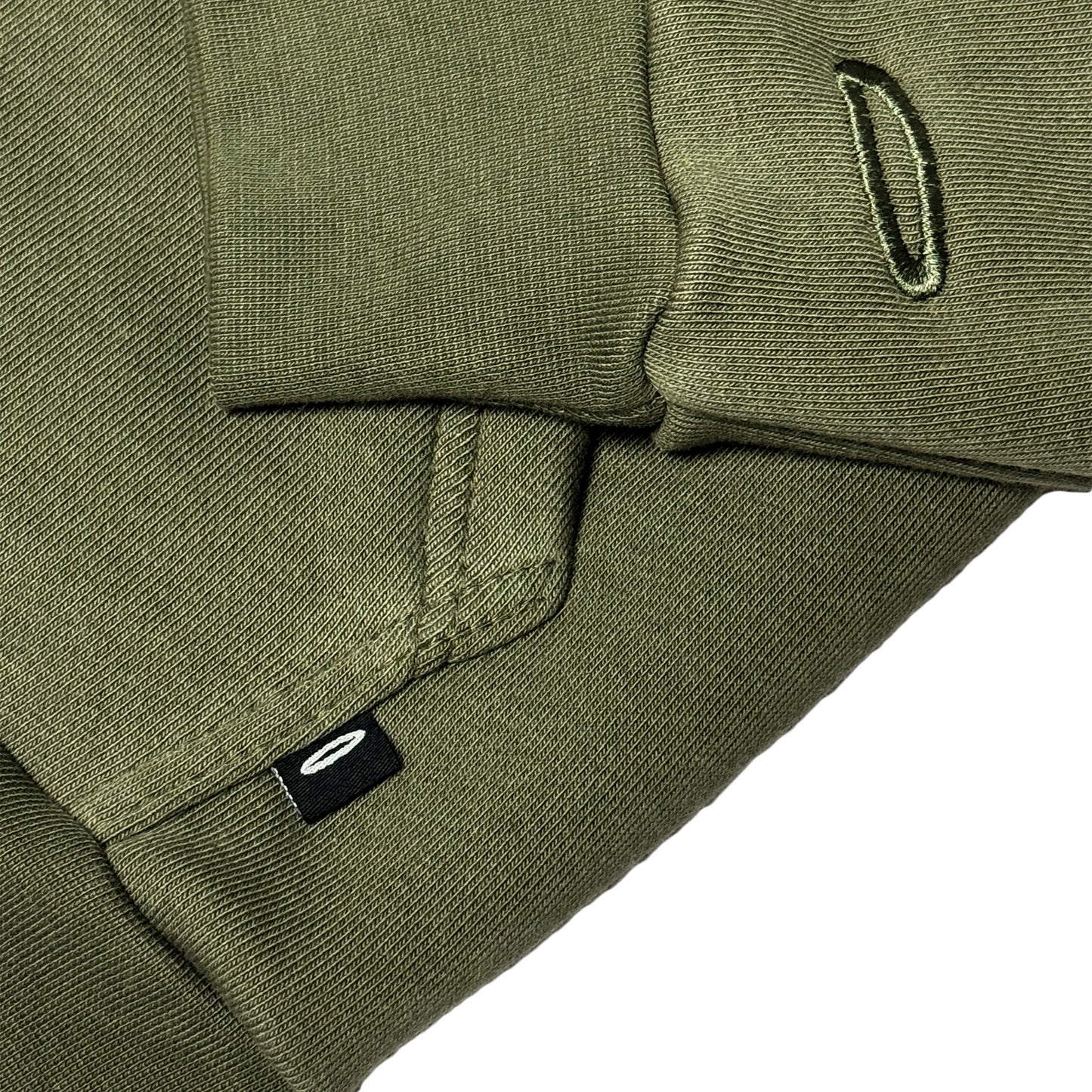 Olive patch logo zip-up