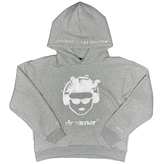 Afro man hoodie grey