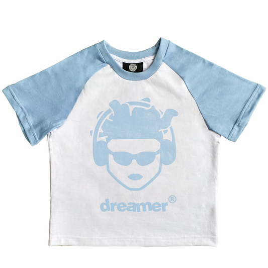 Afro man baby t blue