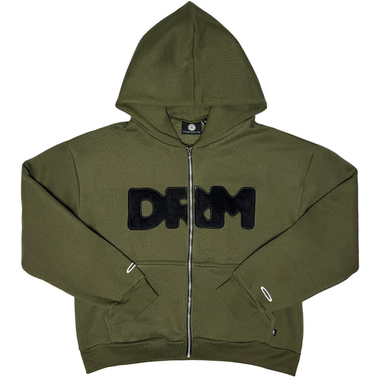 DRM olive zip-up