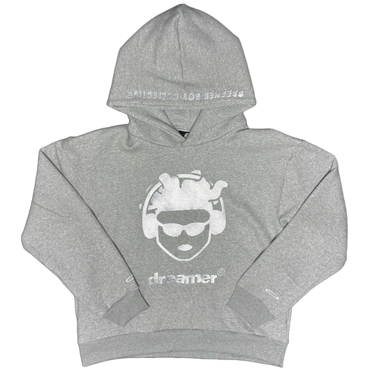 Afro man hoodie grey